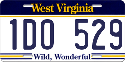 WV license plate 1DO529