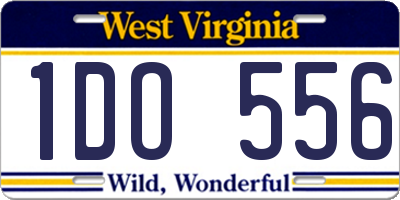 WV license plate 1DO556