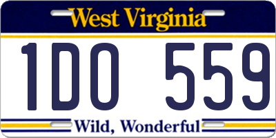 WV license plate 1DO559