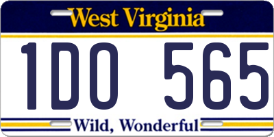 WV license plate 1DO565