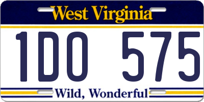 WV license plate 1DO575