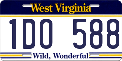 WV license plate 1DO588
