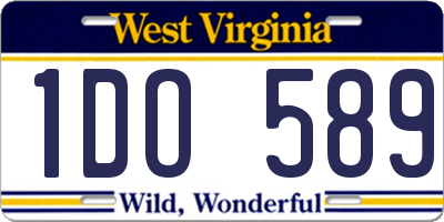 WV license plate 1DO589