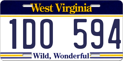 WV license plate 1DO594