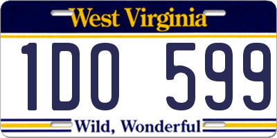WV license plate 1DO599