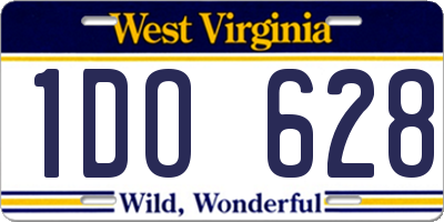 WV license plate 1DO628