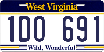 WV license plate 1DO691