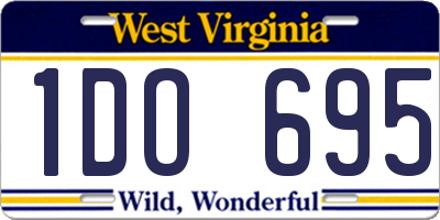 WV license plate 1DO695