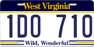 WV license plate 1DO710