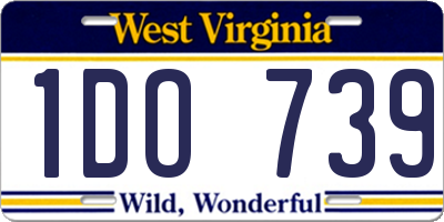 WV license plate 1DO739