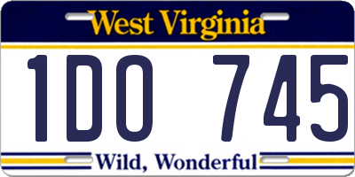 WV license plate 1DO745