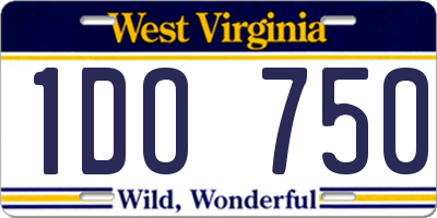 WV license plate 1DO750