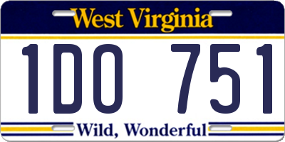 WV license plate 1DO751