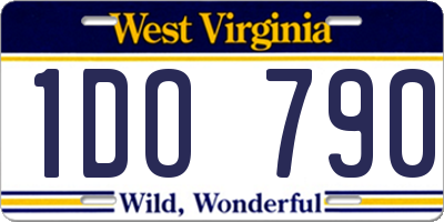 WV license plate 1DO790