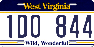 WV license plate 1DO844