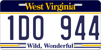 WV license plate 1DO944