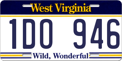 WV license plate 1DO946