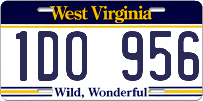 WV license plate 1DO956