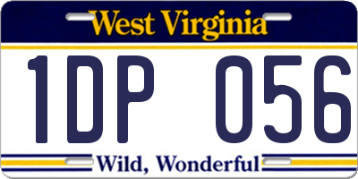 WV license plate 1DP056