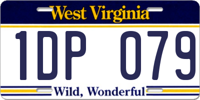 WV license plate 1DP079