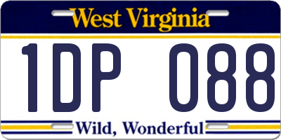 WV license plate 1DP088