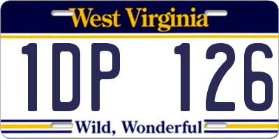 WV license plate 1DP126
