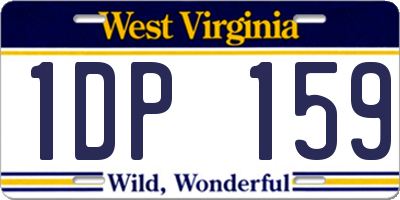WV license plate 1DP159