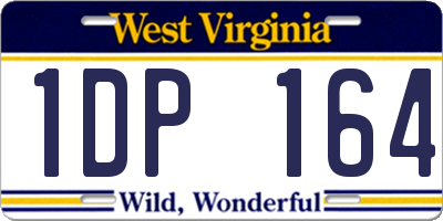 WV license plate 1DP164