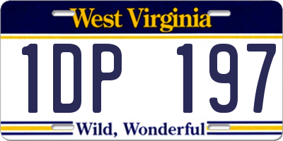 WV license plate 1DP197
