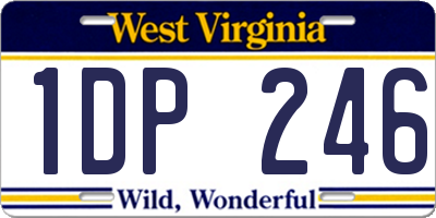 WV license plate 1DP246