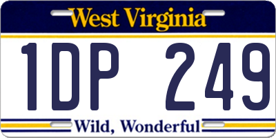 WV license plate 1DP249