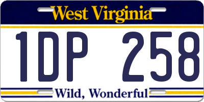 WV license plate 1DP258