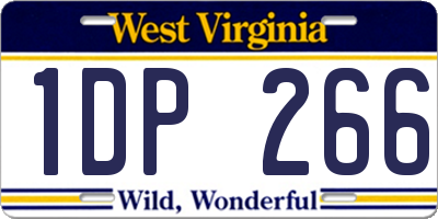 WV license plate 1DP266