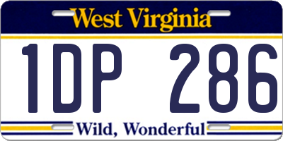 WV license plate 1DP286