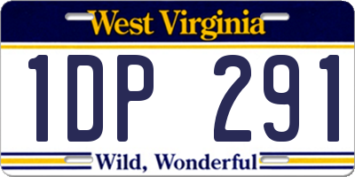 WV license plate 1DP291