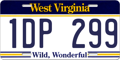 WV license plate 1DP299