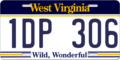 WV license plate 1DP306