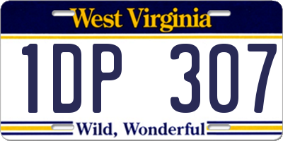 WV license plate 1DP307