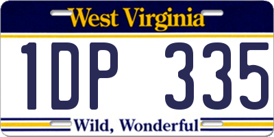 WV license plate 1DP335