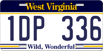 WV license plate 1DP336