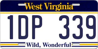 WV license plate 1DP339