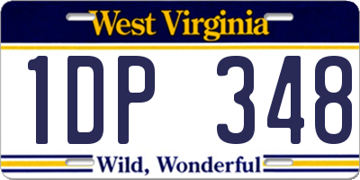 WV license plate 1DP348