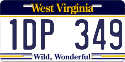 WV license plate 1DP349