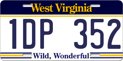 WV license plate 1DP352