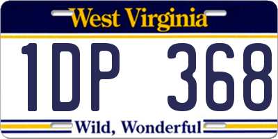 WV license plate 1DP368