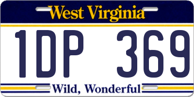 WV license plate 1DP369