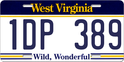 WV license plate 1DP389