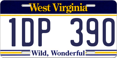 WV license plate 1DP390