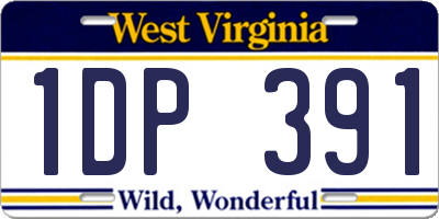 WV license plate 1DP391
