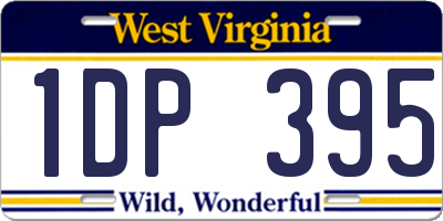 WV license plate 1DP395